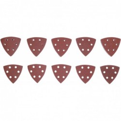 Jeu de feuilles abrasives pour ponceuse triangulaire | 95 x 95 mm | Cal. 40 - 180 | 50 pièces