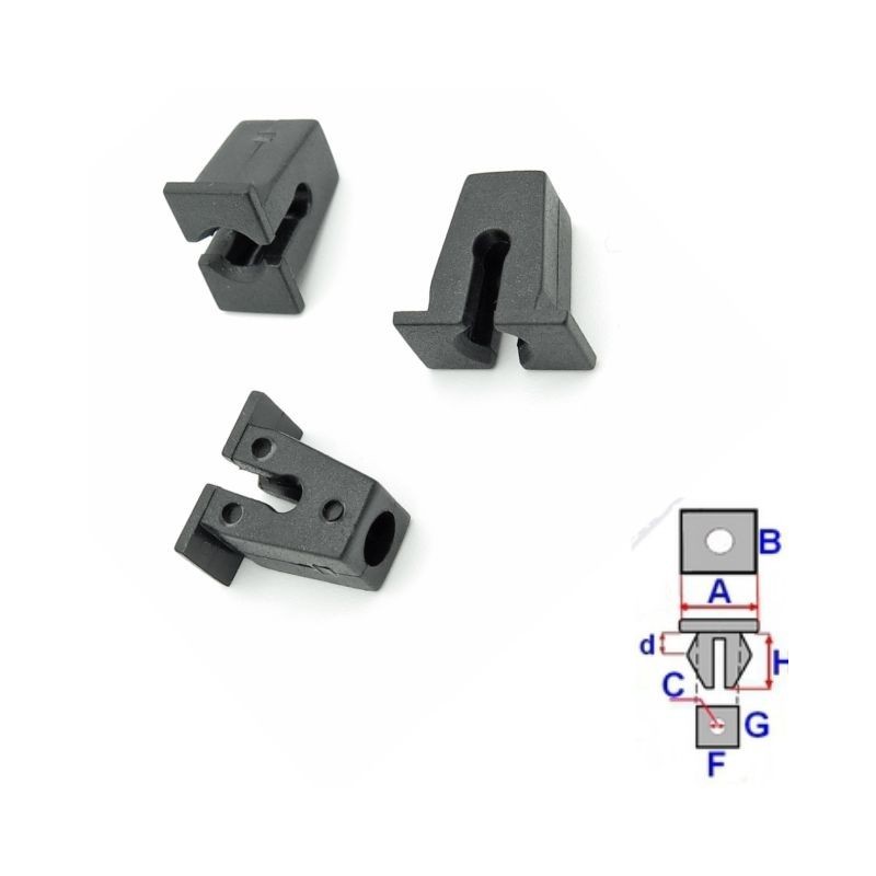 Clips ailes revêtements intérieurs Audi A4 B6 Berline (8E2) | OE 811807577C