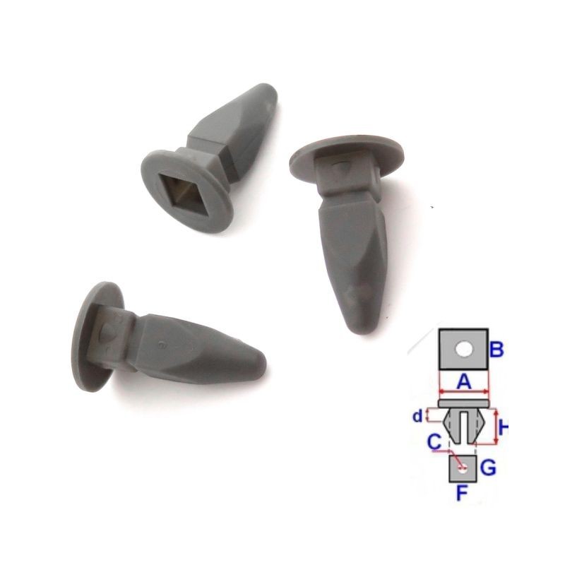 Clips de passage de roue Audi TT 2006 à 2014 | OE 357868143 | 10 Pcs