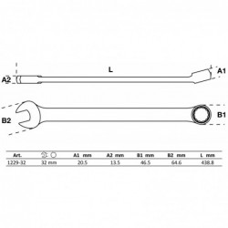 Clé mixte | extra longues | 32 mm