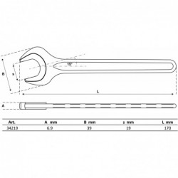 Clé à fourche | DIN 894 | 19 mm