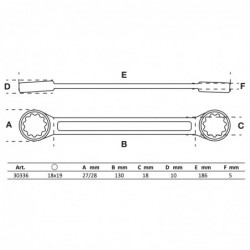 Clé polygonales double embouts | extra plate | 18 x 19 mm