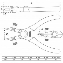 Pince pour circlips | intérieurs | 165 mm