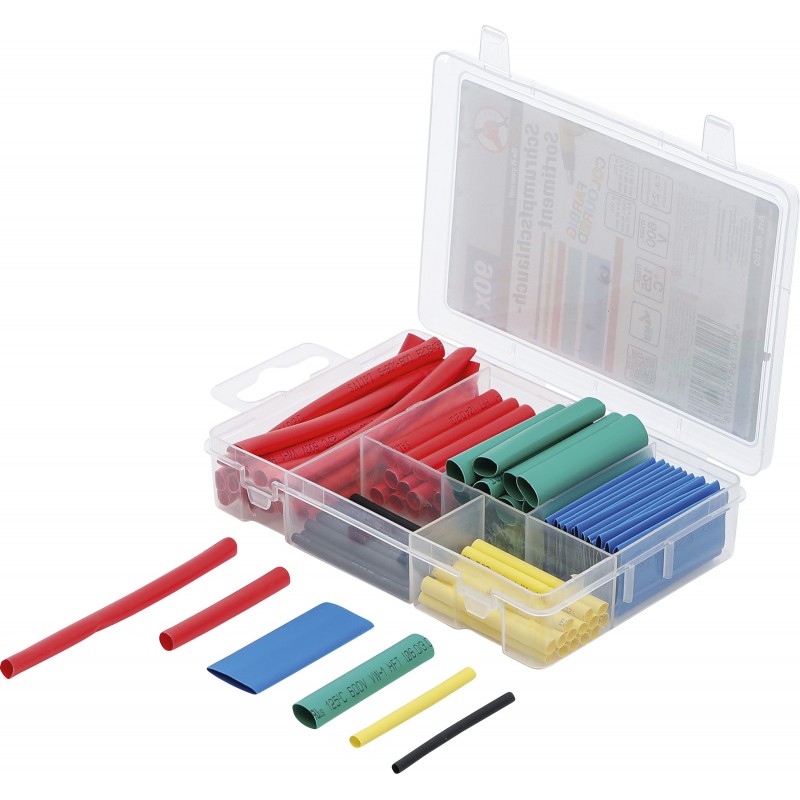 Assortiment de gaines thermorétractables | multicolore | 90 pièces