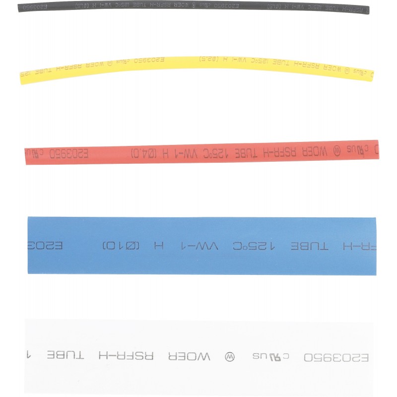 Assortiment de gaines thermo-rétractables | couleurs | 100 pièces