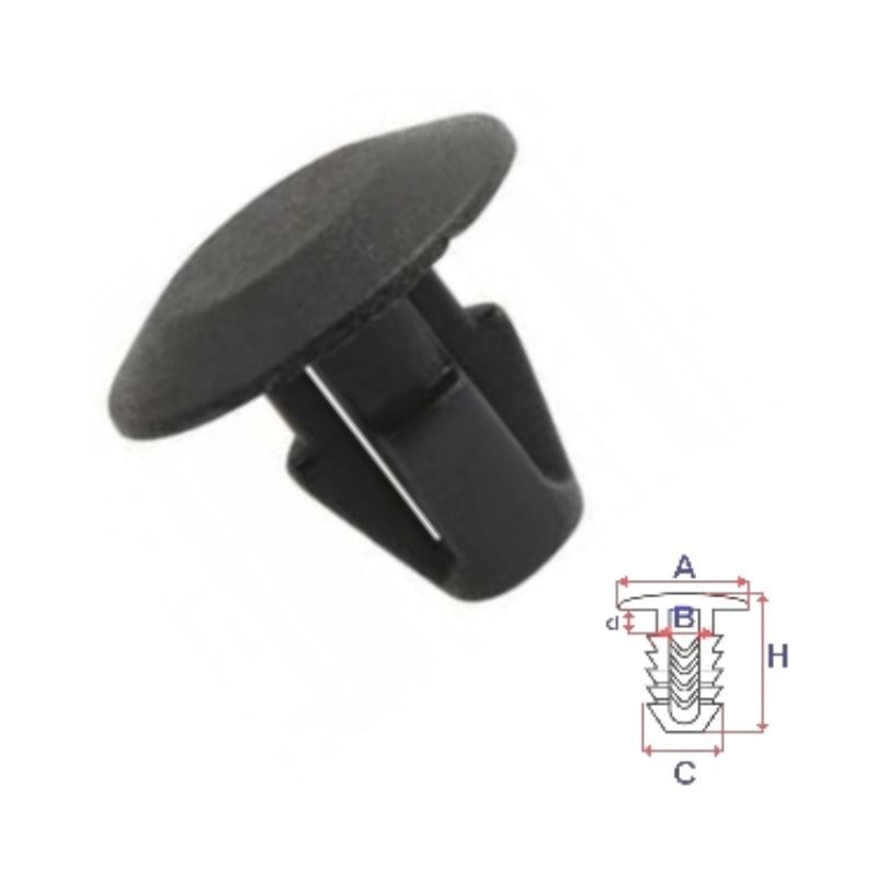 Clips joints de porte Fiat Punto I | 25 Pcs | OE 7677865