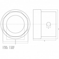 Clé d'écrous de moyeu | octogonale | pour remorques R.O.R. | 127 mm