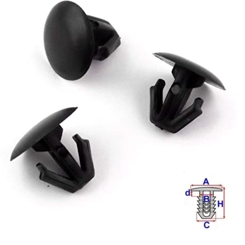 Clips joints capot moteur Honda Accord de 2002 à 2008 | OE 91518SM4003 | 10 Pcs