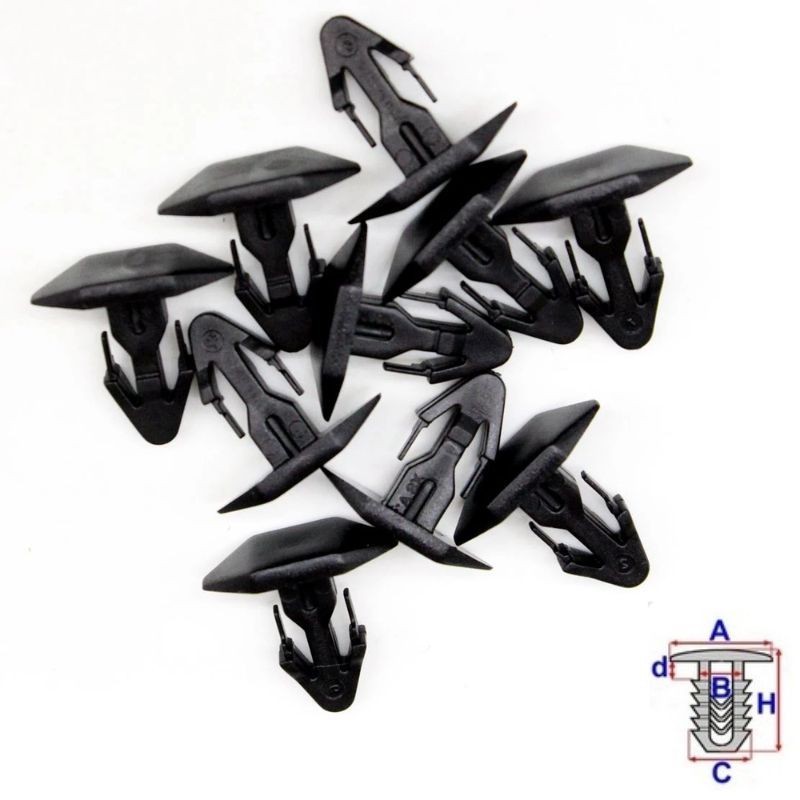 Clips joints et déflecteur de pare-brise Honda Logo | OE 91515SR3000 | 10 Pcs