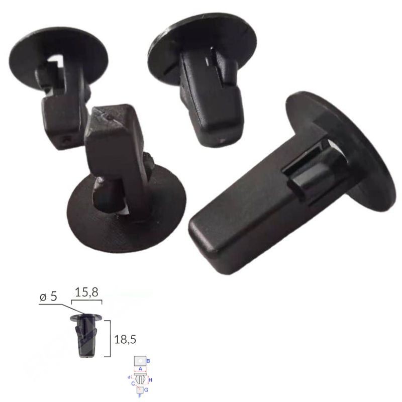 Clips caches sous moteur Toyota Avensis Verso de 2001 à 2009 | OE 9018906028 | 10 pcs