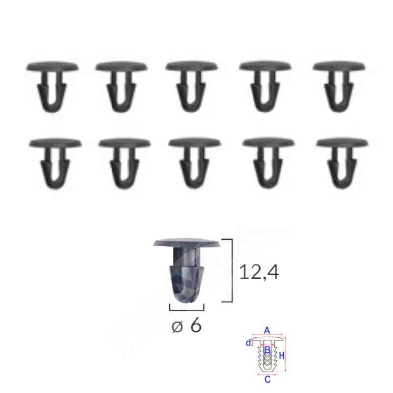 Clips joints et autres Toyota Camry de 2001 à 2006 | OE 9046708011 | 10 Pcs