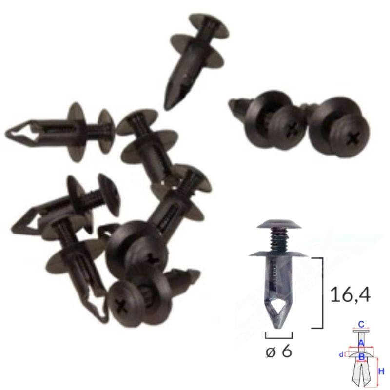 Clips applications multiples Nissan Patrol GR Y61 de 1997 à 2010 | OE 6686001W01 | 10 Pcs