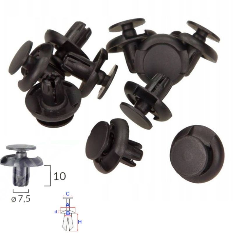 Clips pare-chocs et moulures Toyota Corolla de 2002 à 2007 | OE 9046708217 | 10 Pcs