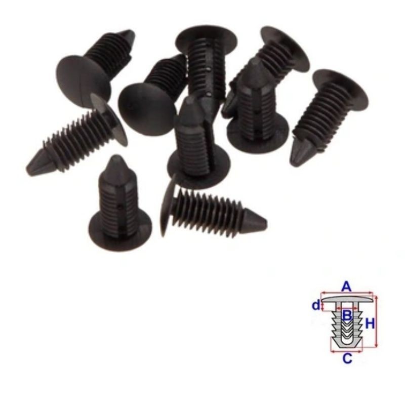 Clips joints de porte et autres Dodge Durango de 2003 à 2010 | OE 4658673 | 10 Pcs