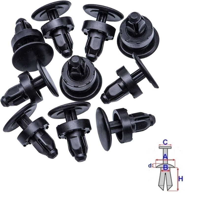 Clips support bas de glace Honda Civic de 1991 à 1995 | OE 91508SR3000 | 10 Pcs