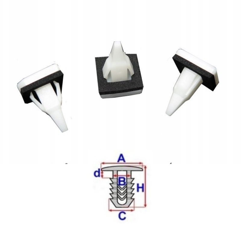 Clips marche-pied extérieures Mitsubishi Outlander de 2007 à 2012 | OE MB361578 | 5 Pcs