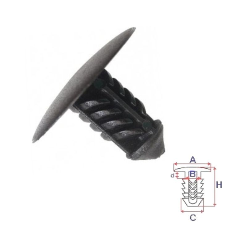 Clips compartiment moteur Fiat Punto 1993 à 2010 | 10 Pcs | OE 735266957