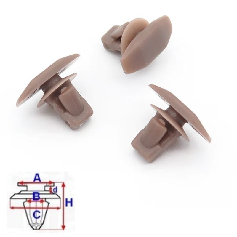 Clips joints capot moteur Mitsubishi Outlander de 2007 à 2012 | OE MU481027 | 10 pcs