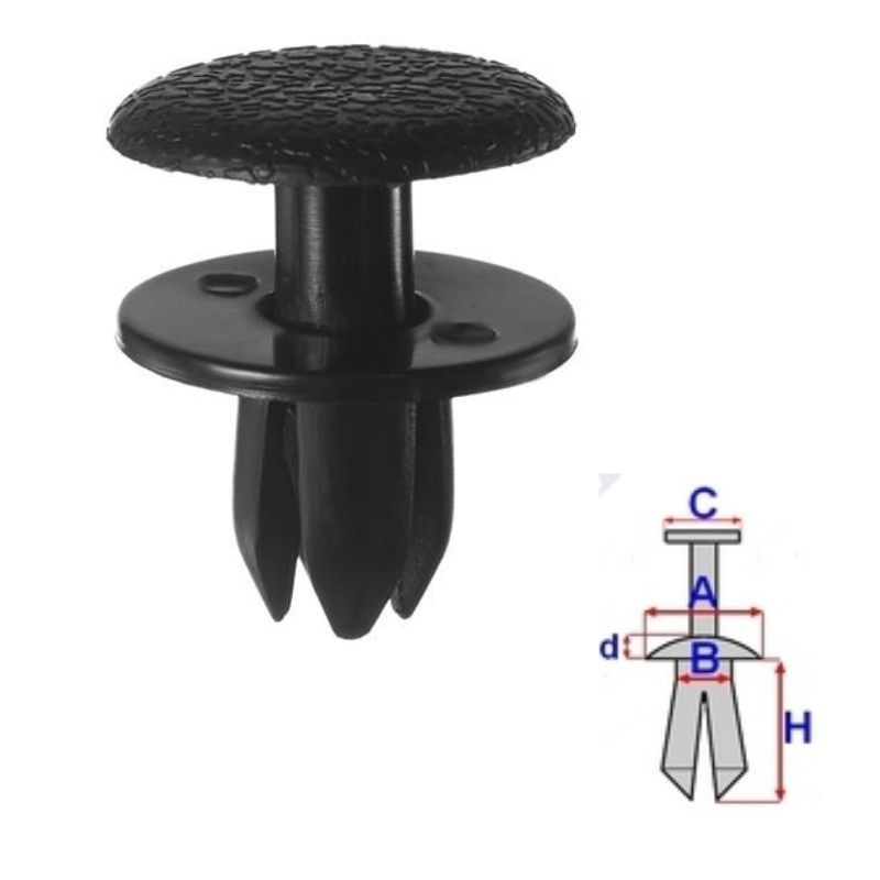 Clips de coffre Toyota Camry de 1991 à 1996 | OE 904670705922 | 10 Pcs