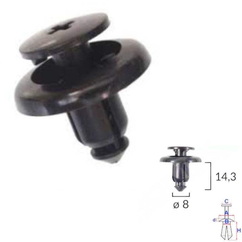 Clips seuils de porte extérieurs Subaru Forester de 1997 à 2002 | OE 59122FA010 | 10 Pcs