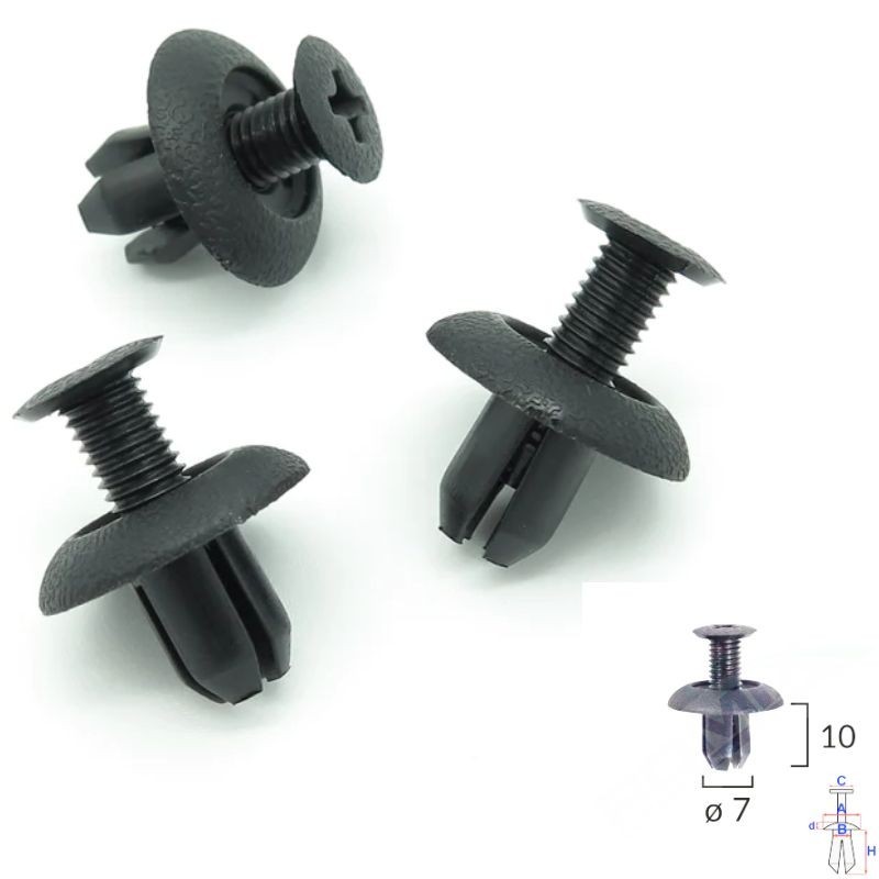 Clips pare-chocs et moulures Mitsubishi Carisma de 1995 à 2004 | OE MB253964 | 10 Pcs