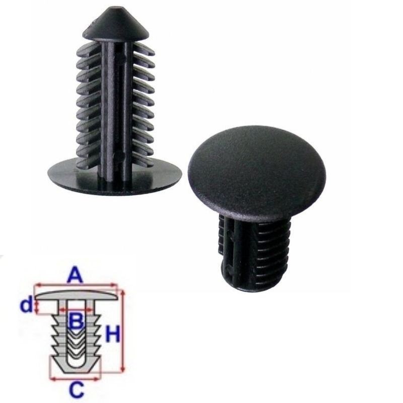 Clips de coffre et sièges Renault Scenic II de 2003 à 2009 | OE 7703077153 | 10 Pcs