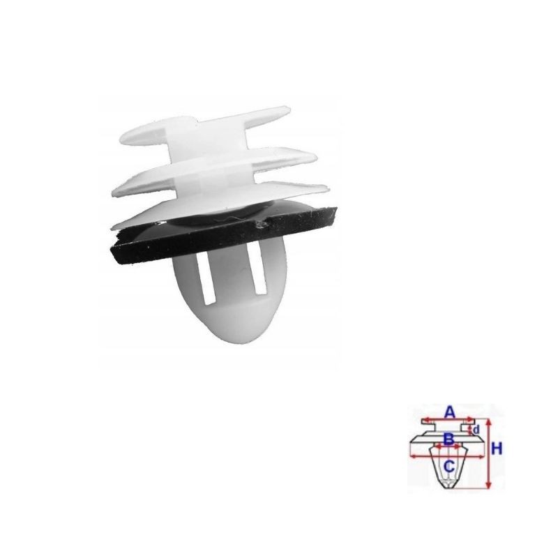 Clips habillages porte et autres Peugeot Expert II de 2007 à 2016 | OE 699282 | 10 Pcs