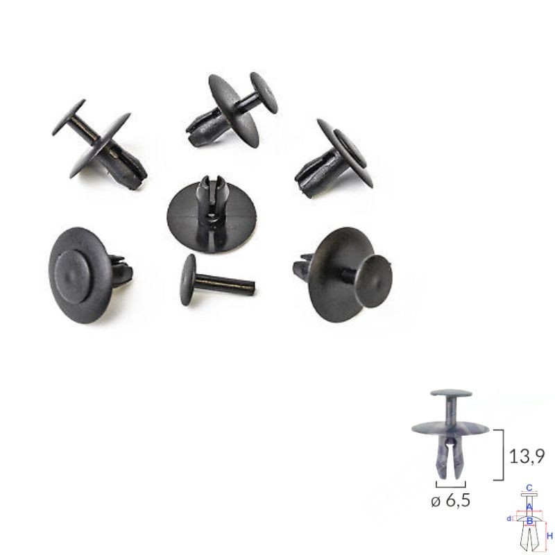 Clips insonorisation capot moteur Peugeot Expert I de 1994 à 2007 | OE 699783 | 10 Pcs