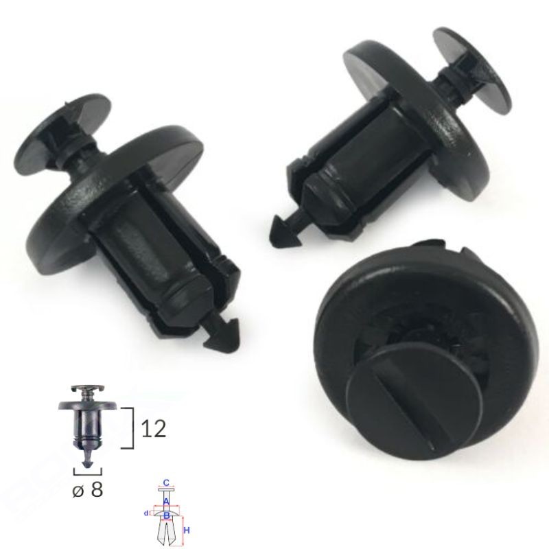 Clips moulures et ses éléments Renault Clio I de 1990 à 1998 | OE 7703072360 | 10 Pcs