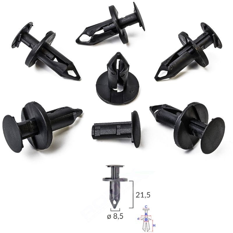 Clips caches sous le châssis Audi TT après 2014 | OE 8E0825267 | 10 Pcs