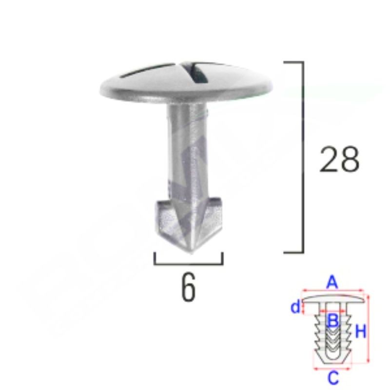 Clips de passage de roue Audi A8 de 2003 à 2010 | OE 4A0805121C | 10 Pcs