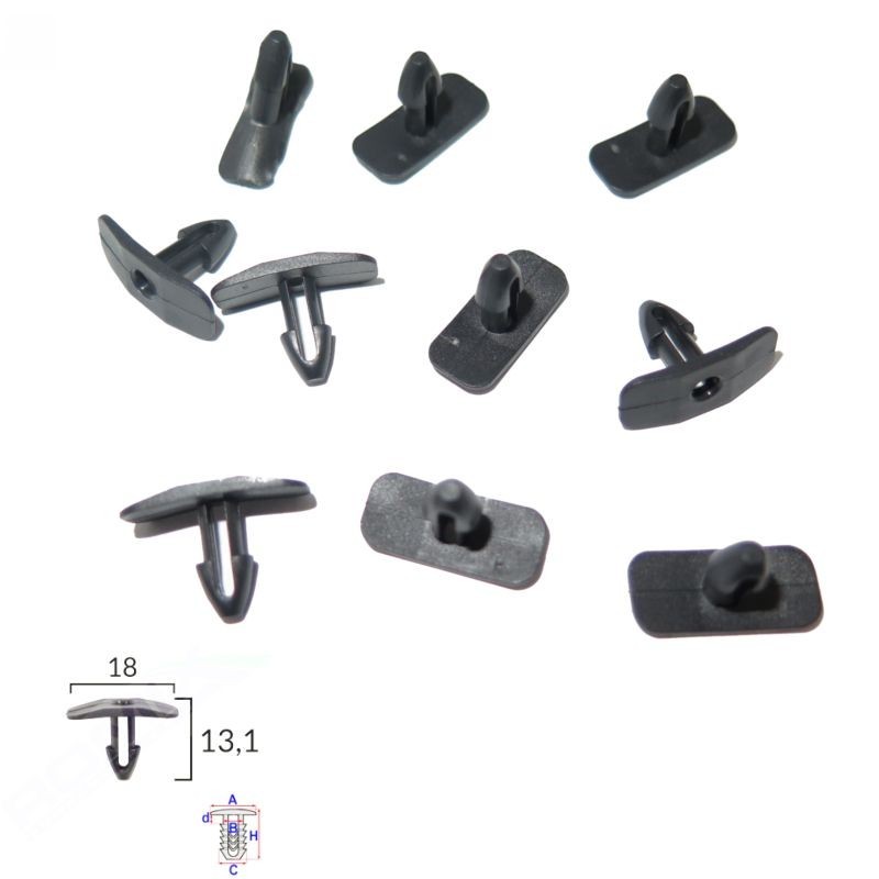 Clips joints de porte arrière Citroën Ducato de 2006 à 2014 | OE 1318383080 | 10 Pcs