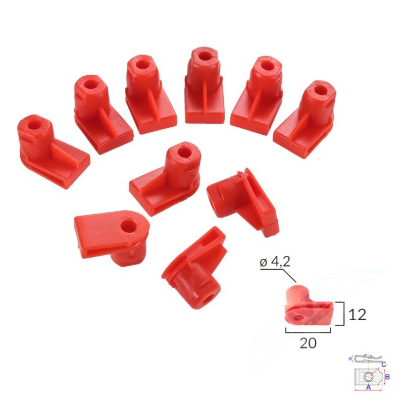 Clips supports de pare-chocs et Pare-boue Opel Meriva B après 2010 | OE 1404969 | 10 pcs