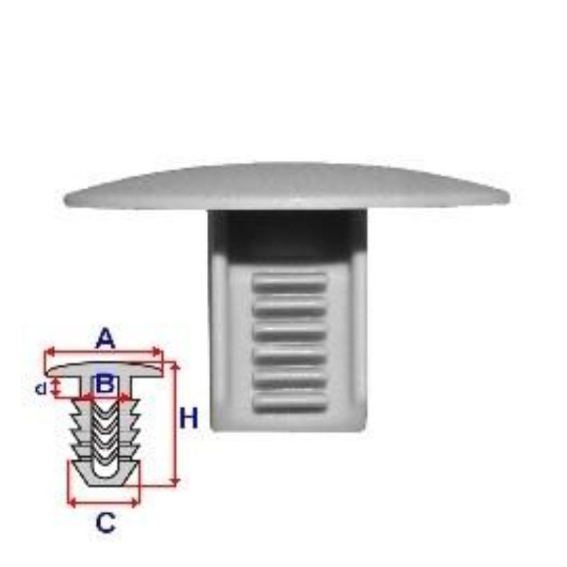 Clips habillage de plafond VW Golf II de 1983 à 1992 | OE 321867838 | 10 Pcs