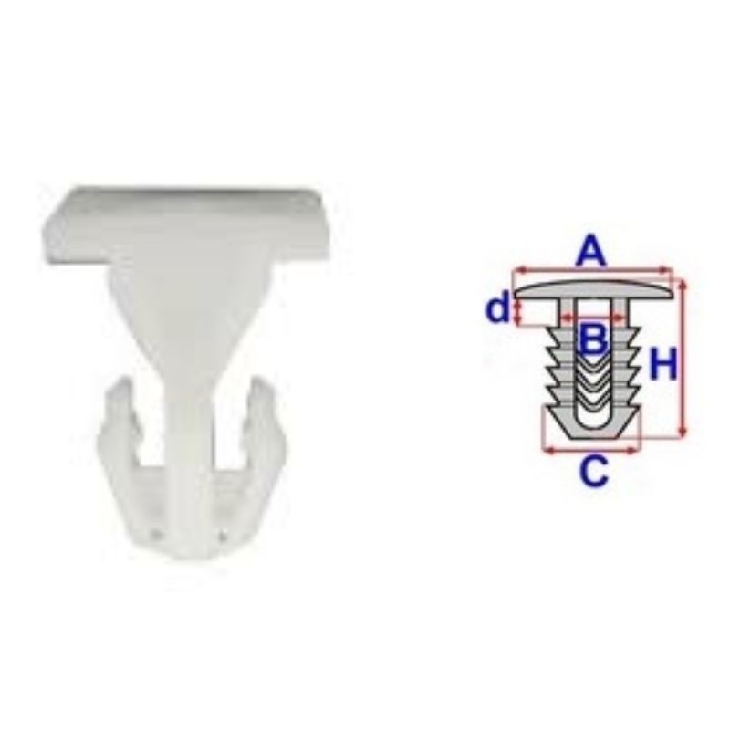 Clips moulures latérales BMW Série 3 (E46) de 1998 à 2006 | OE 51138231130 | 10 Pcs