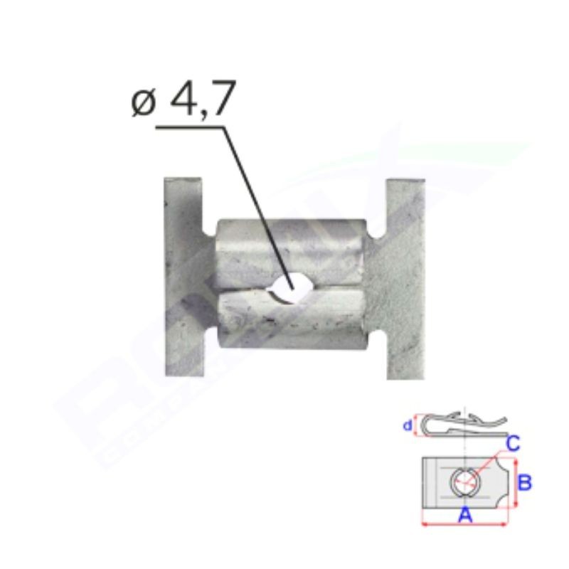 Clips caches sous moteur et seuil Fiat Bravo de 2007 à 2014 | OE 1355845080