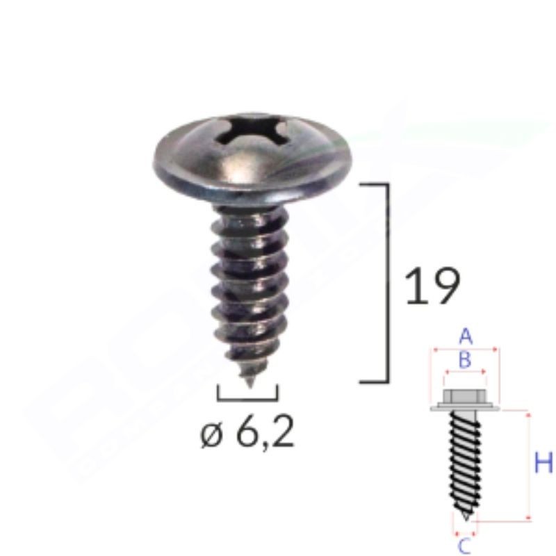 Vis caches sous moteur et autres Mercedes Classe S de 1998 à 2005 | OE 2019900536 | 10 Pcs