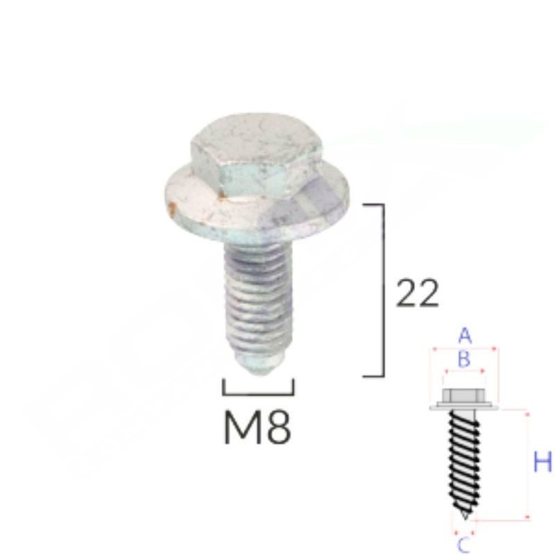 Vis caches sous moteur Audi A3 de 2003 à 2012 | OE N0195306 | 5 Pcs