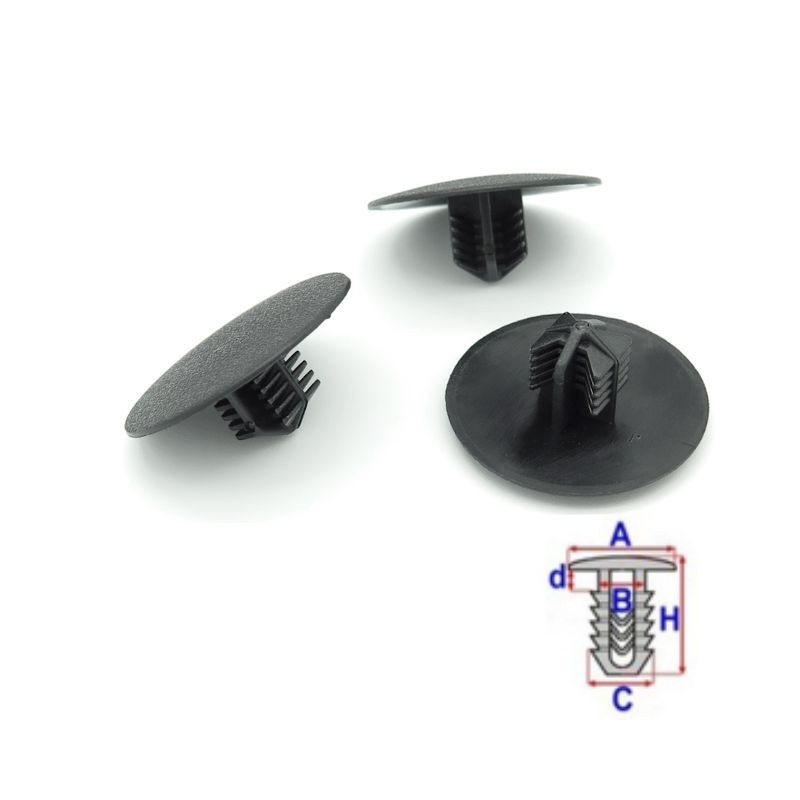 Clips Isolation du capot Mitsubishi Grandis (NAOW) de 2004 à 2011 | OE MU001282 | 10 Pcs