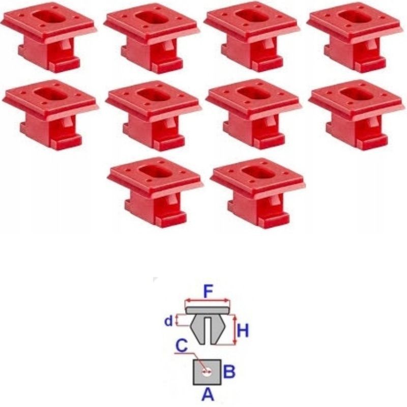 Clips garniture décorative BMW Série 3 (E46) de 1998 à 2006 | OE 51458266814 | 10 Pcs