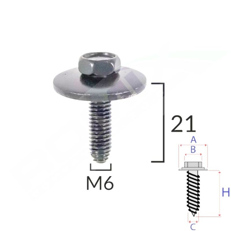 Vis pare-boue et extensions Mercedes Classe E de 1984 à 1995 | OE 89906901 | 5 Pcs