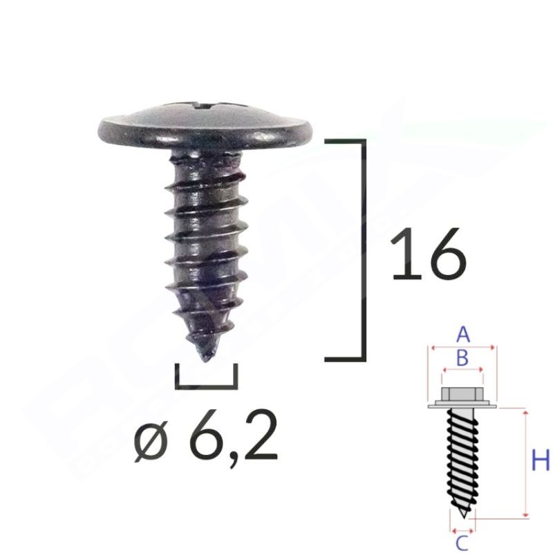 Vis supports de pare-chocs Hyundai Accent de 2006 à 2010 | OE 9215522000 | 10 Pcs