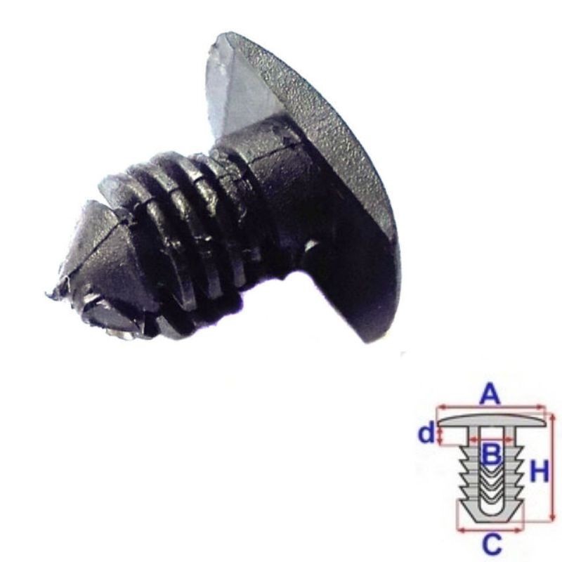 Clips joints de capot moteur Seat Cordoba de 1993 à 2002 | OE 6K0823717 | 10 Pcs