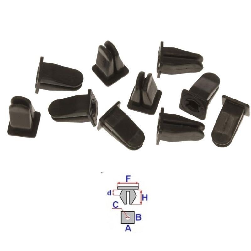 Clips de passage de roue BMW Série 5 (E34) de 1987 à 1997 | OE 63171367868 | 10 Pcs