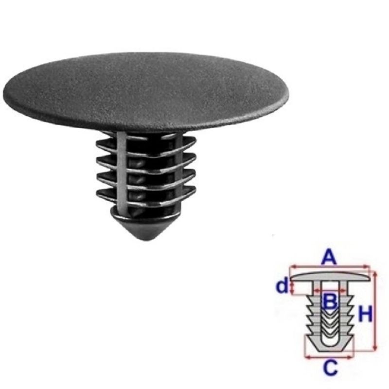 Clips insonorisation capot moteur Mazda 5 (CR) de 2005 à 2010 | OE TD1156694 | 10 Pcs