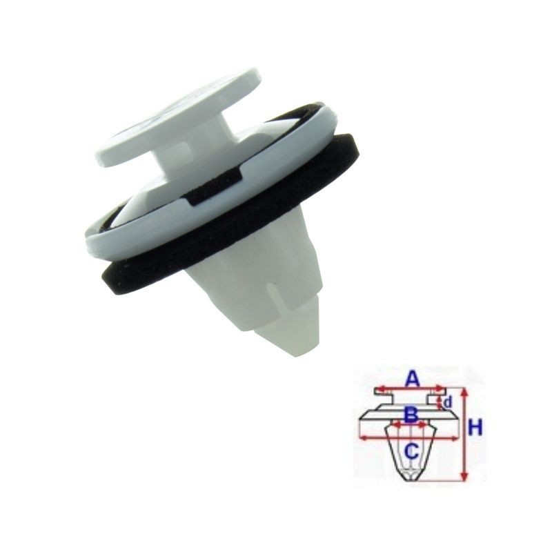 Clips moulure de hayon de coffre Honda Accord de 2008 à 2016 | OE 91513SJK003 | 5 Pcs