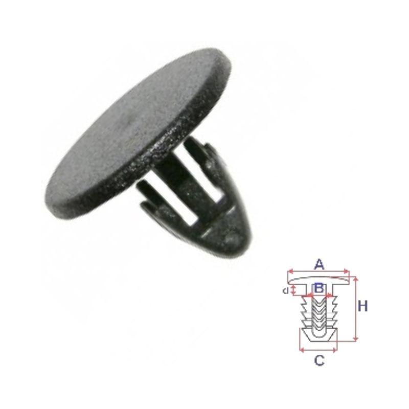 Clips capot moteur Dacia Duster I  | 10 Pcs | OE 7703077117