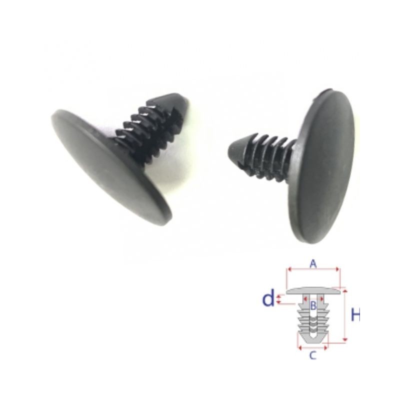 Clips compartiment moteur BMW X7 (G07) après 2019 | OE 52208133466 | 10 Pcs