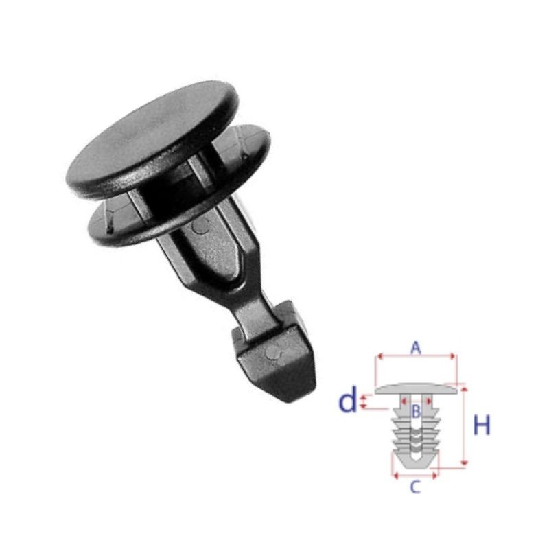 Clips moulure d'arc de garde-boue Nissan Almera Tino de 2000 à 2006 | OE 91547TZ5A02 | 5 Pcs