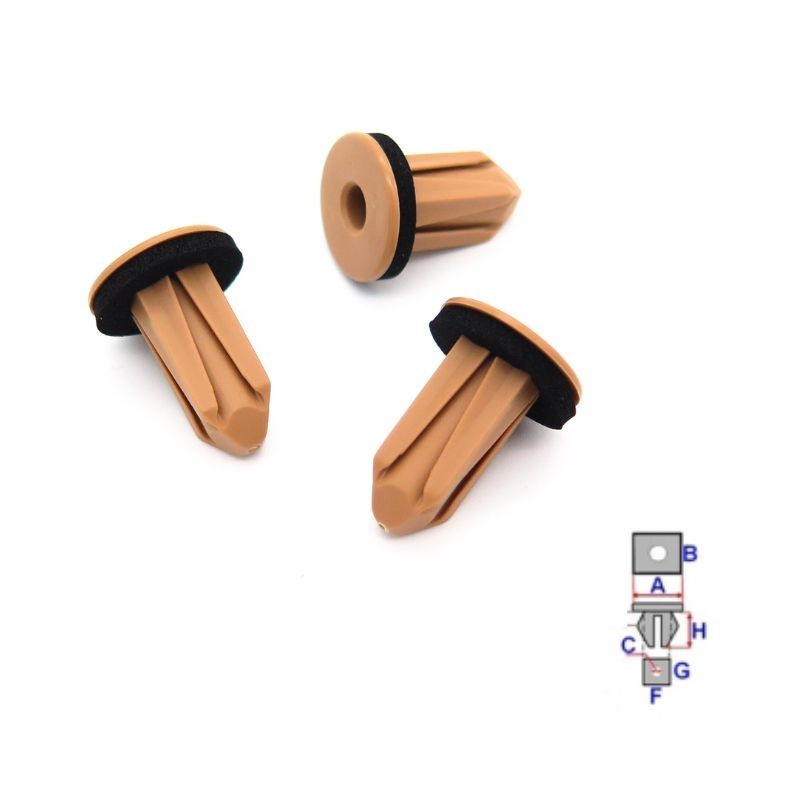 Clips fixation pare-chocs arrière BMW X2 (F39) après 2018 | OE 51127461407 | 10 Pcs